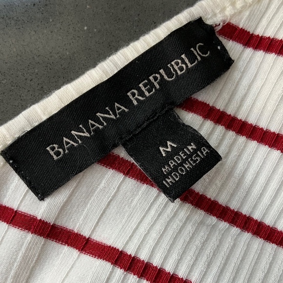 Banana Republic Semi-fitted Ribbed Knit Jersey V-Neck Tank Dress Cream R… - Picture 8 of 11